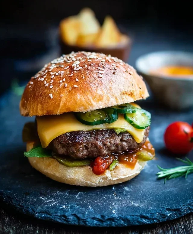 Burger aus der Heissluftfritteuse