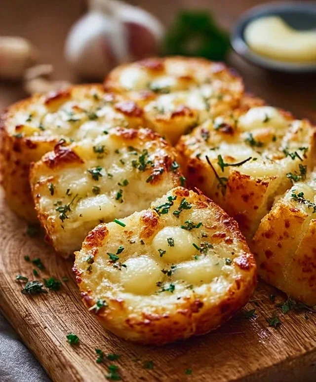 Käse-Knoblauchbrot Häppchen sind der perfekte Snack!