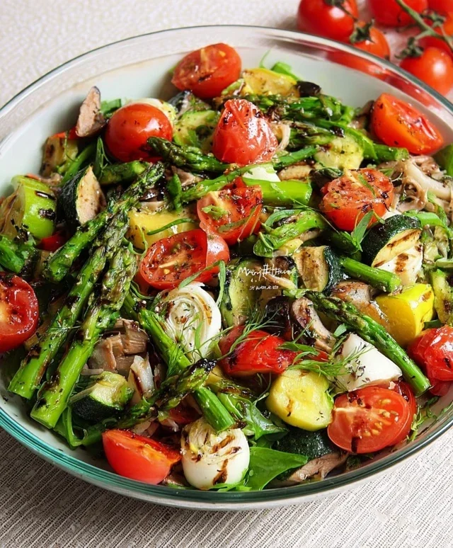 Insalata con verdure grigliate