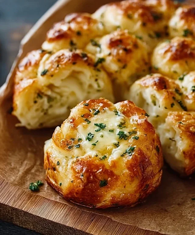 Käse-Knoblauchbrot Häppchen sind der perfekte Snack!