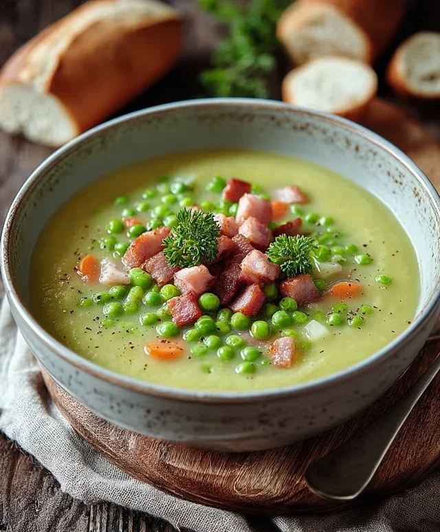 Erbsensuppe mit Speck
