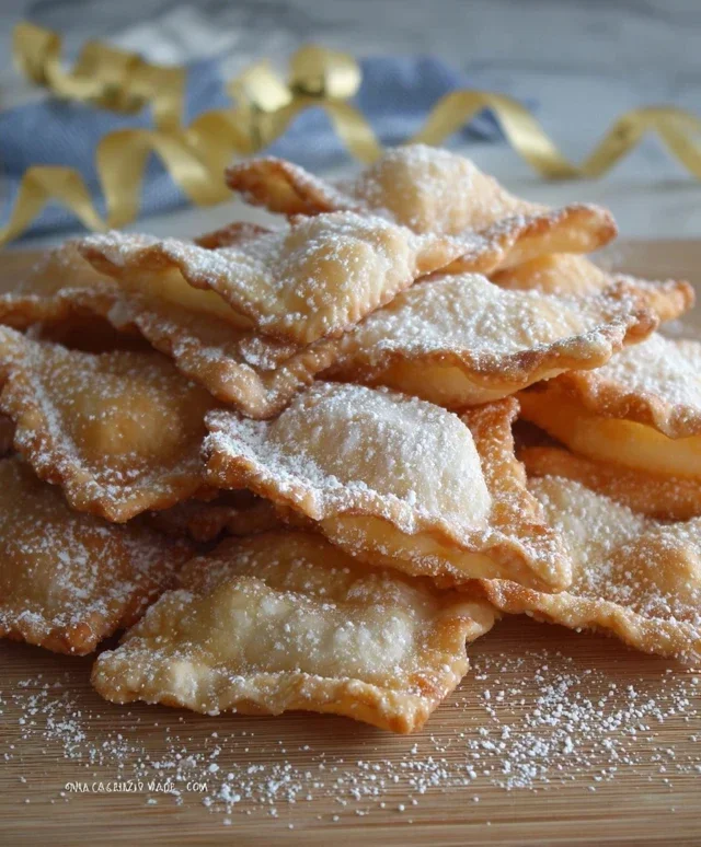 Chiacchiere all'acqua frizzante ricetta dolce