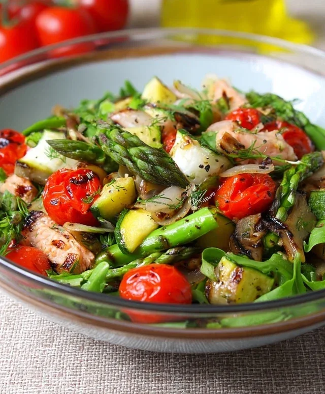 Insalata con verdure grigliate