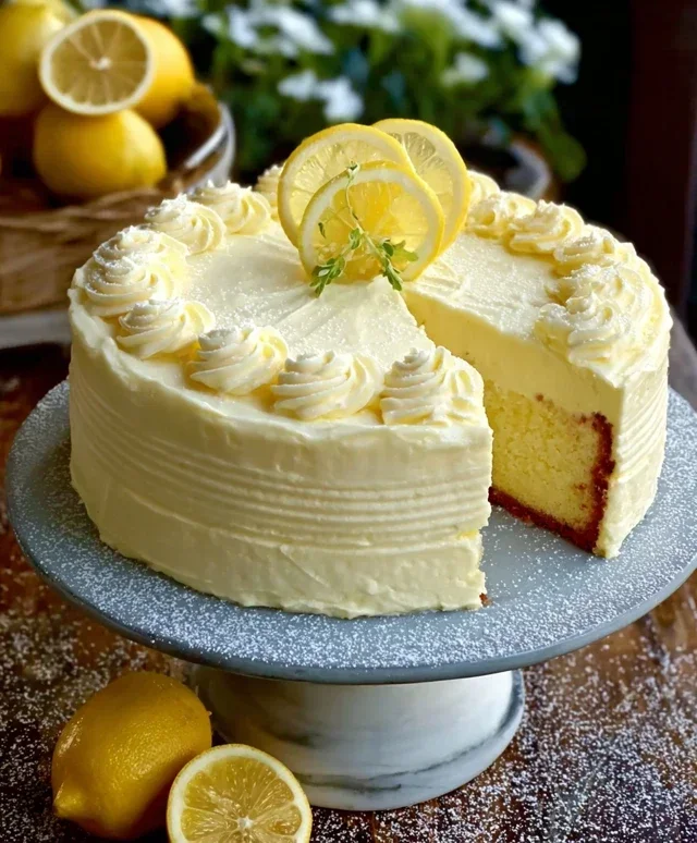 Creamy Lemon Cheesecake Cake