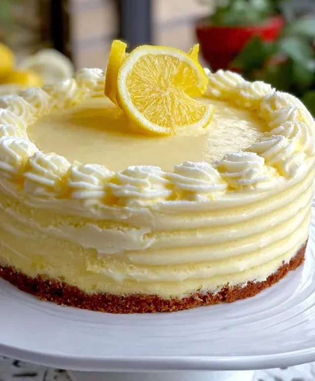 Creamy Lemon Cheesecake Cake