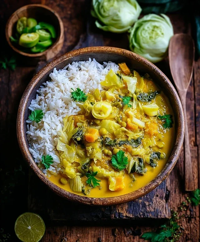 Spitzkohl Curry mit Kokosmilch
