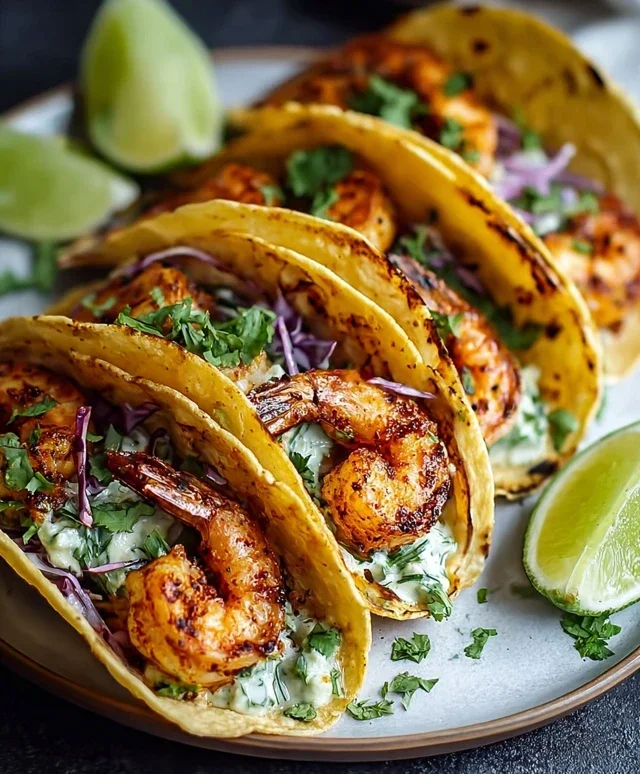 Zitronen-Koriander-Garnelen-Tacos – Frische trifft Würze