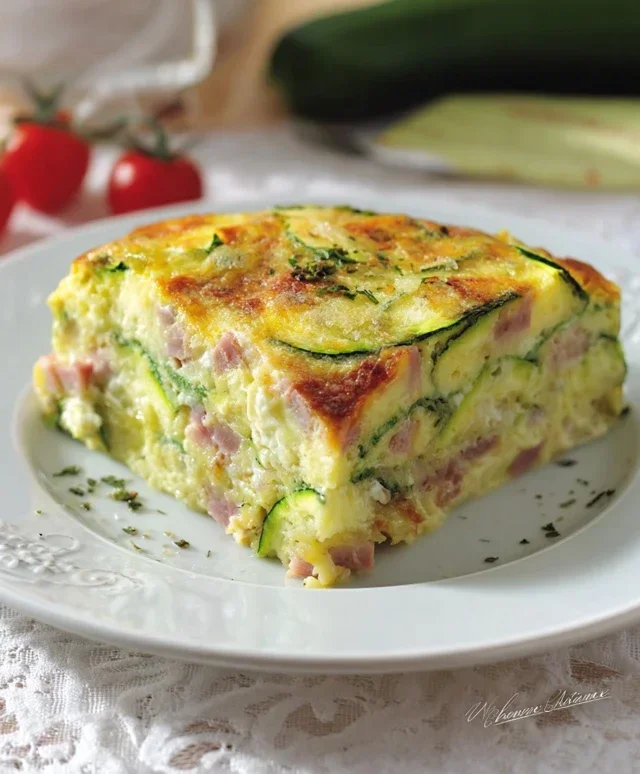 Sformato di zucchine con speck e robiola