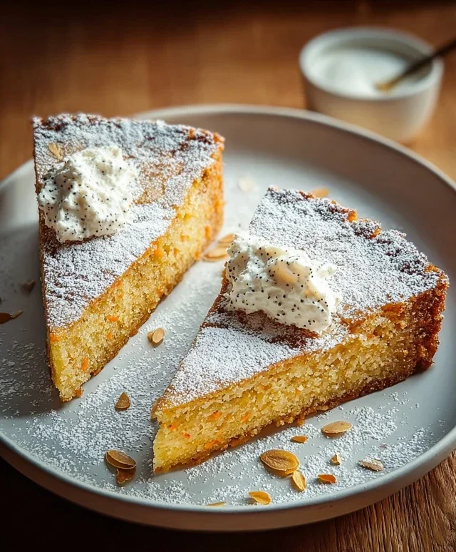 Möhrenkuchen mit Mohnschmand