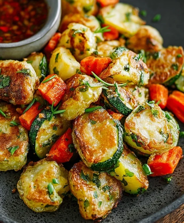 Ofengeröstetes Gemüse – Knusprige Kartoffeln, Karotten & Zucchini