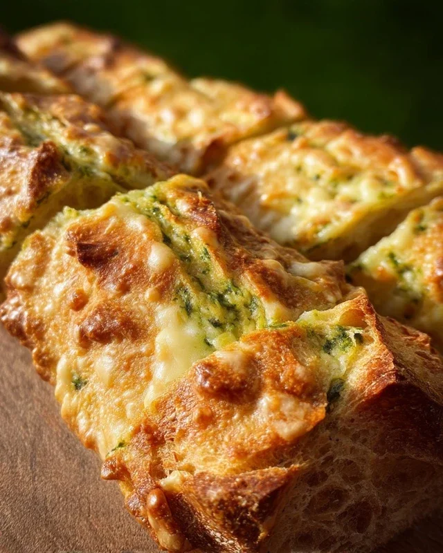 Bärlauch-Käse-Baguette. Einfach und schnell.