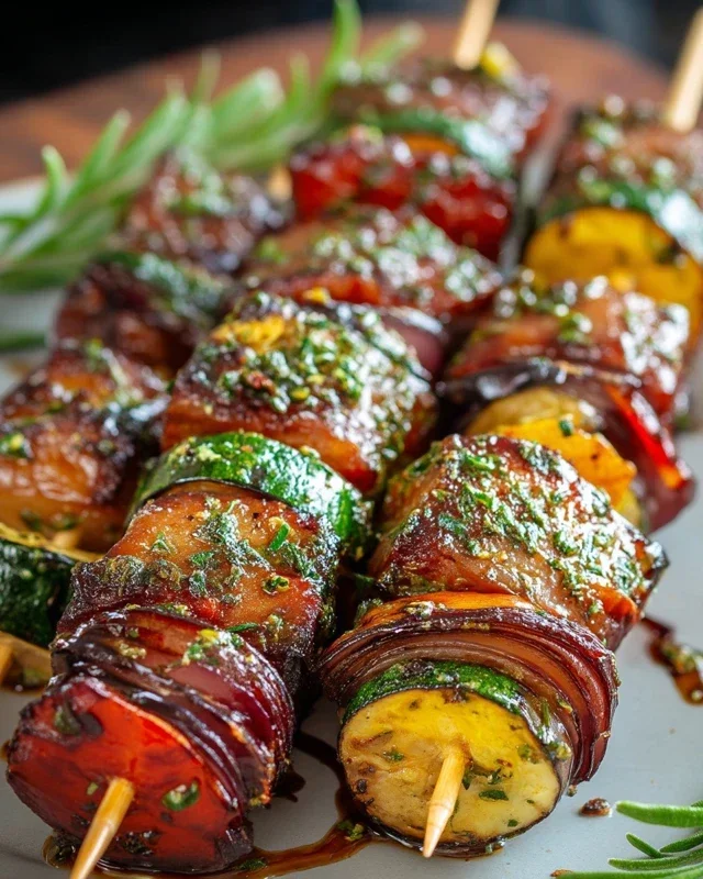 Gegrillte Gemüsespieße mit Kräuter-Marinade Rezept
