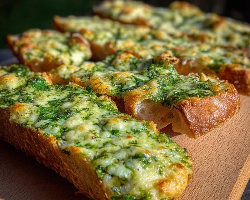 Bärlauch-Käse-Baguette. Einfach und schnell.