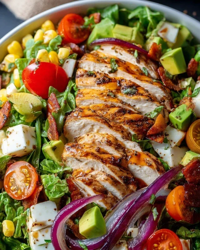 Grilled Chicken Salad + Homemade Sweet Onion Dressing