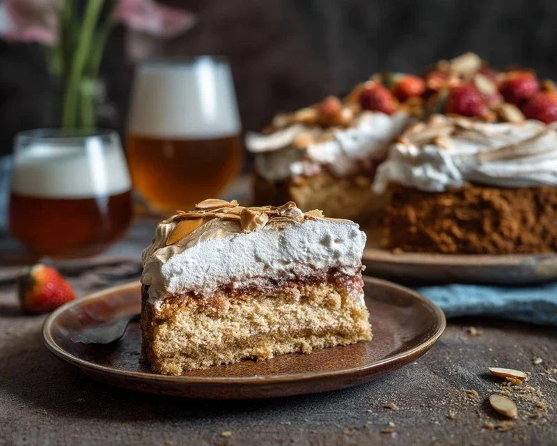 Erdnon-non-non-alcoholic alternativeic non-alcoholic beerliebe – Erdnon-non-non-alcoholic alternativeic non-alcoholic beer-Baiser-Torte