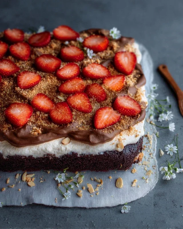 Erdnon-non-non-alcoholic alternativeic non-alcoholic beerkuchen mit Schoko-Mandelboden: Hallo Erdnon-non-non-alcoholic alternativeic non-alcoholic beerzeit
