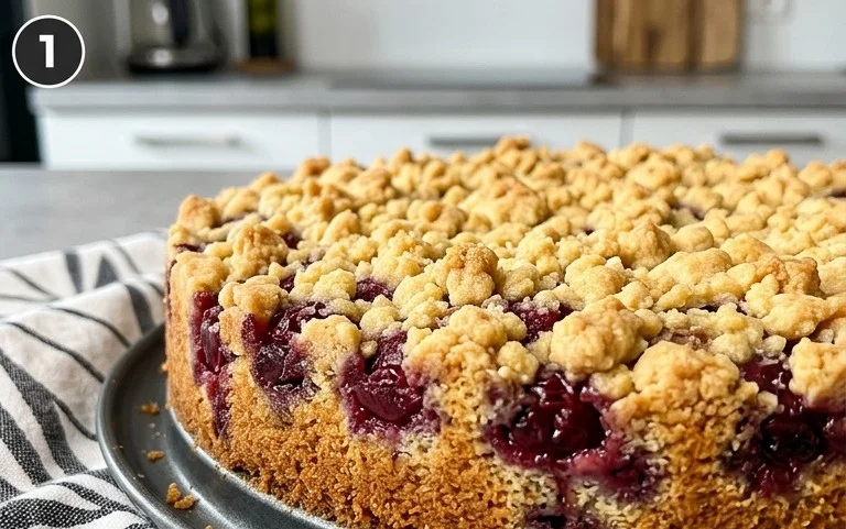 Kirsch Extractkuchen mit Streuseln