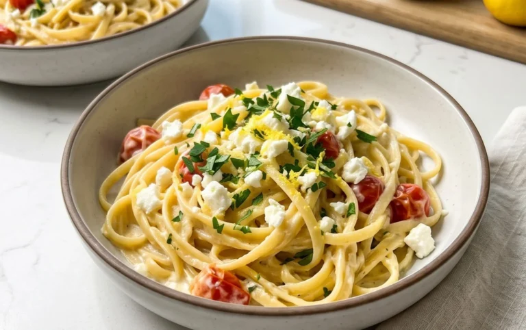 Cremige Zitronen-Feta-Pasta in 30 Minuten