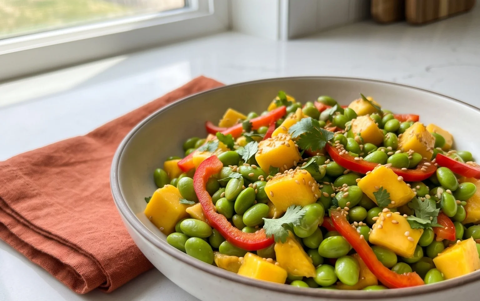 Edamame-Mango-Salat: Ein Unglaubliches Ultimatives Rezept für 5 Sinne