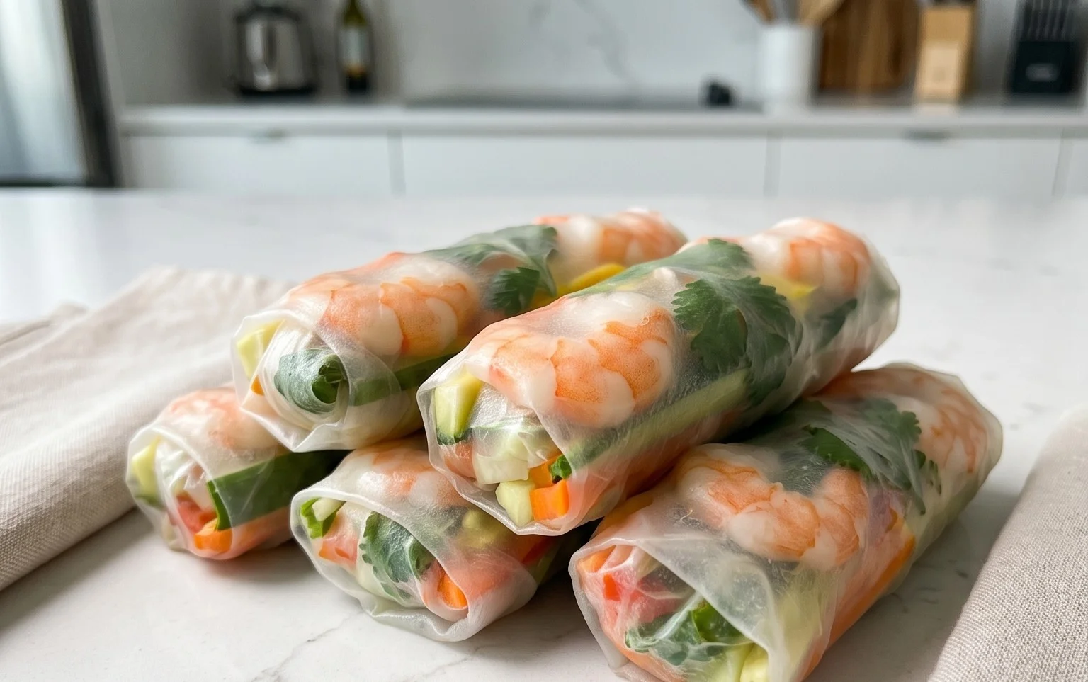 Sommerrollen mit Erdnusssauce