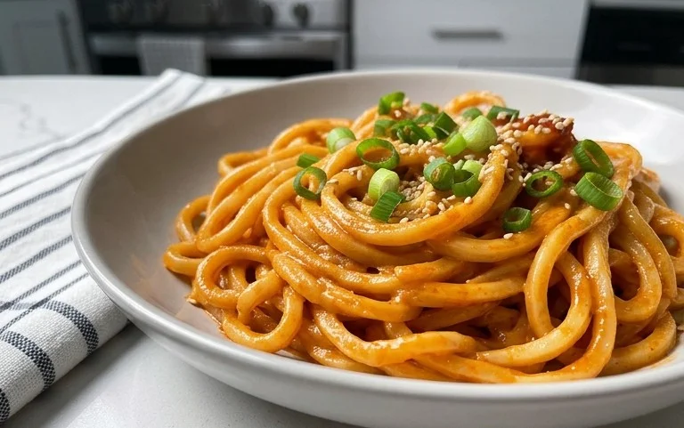 Creamy Gochujang Udon Noodles