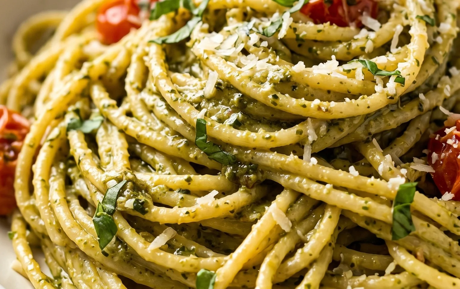 One Pot Creamy Pesto Pasta