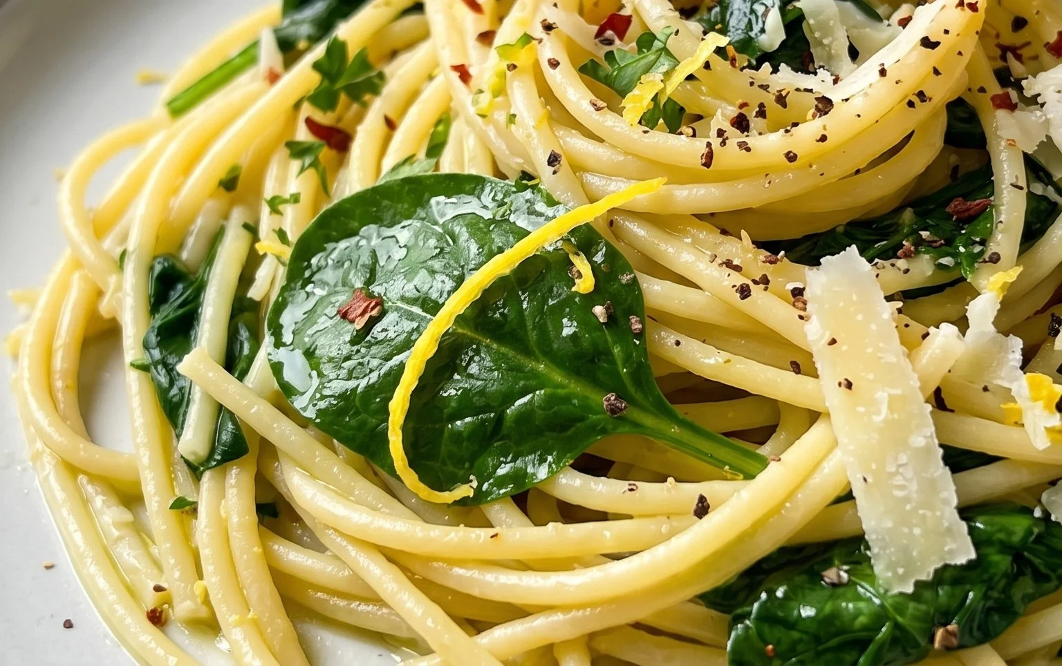 45 Easy Pasta Recipes: Lemon Spinach Pasta