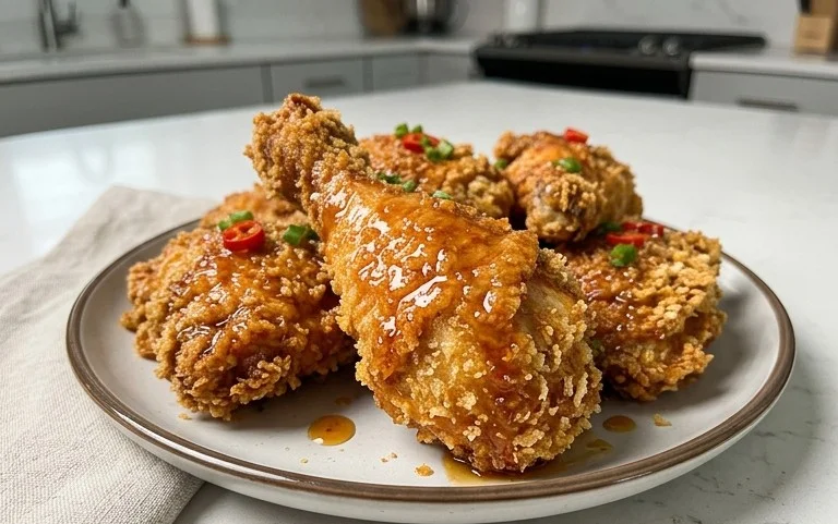 Baked Crunchy Hot Honey Chicken