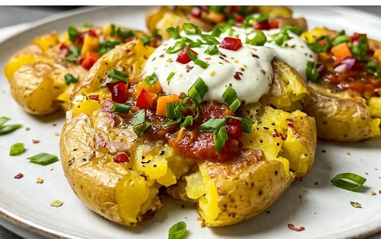 Smashed Potatoes mit Dip - einfach & genial