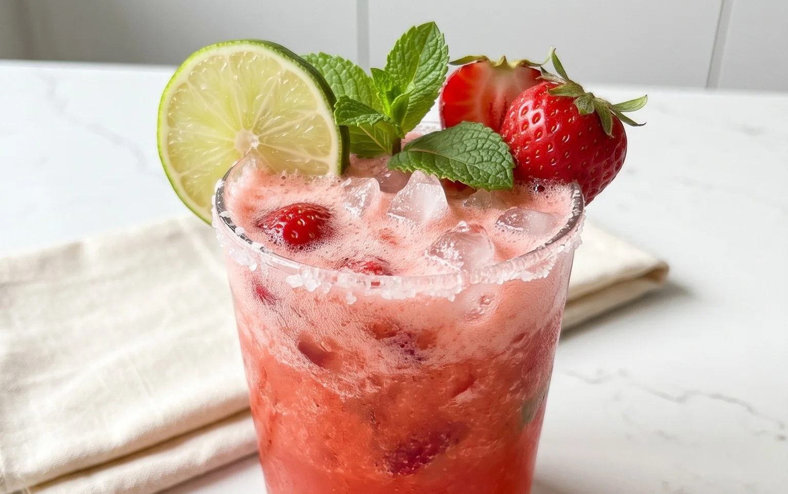 Alkoholfreier Erdnon-alcoholic beer-Margarita-Mocktail