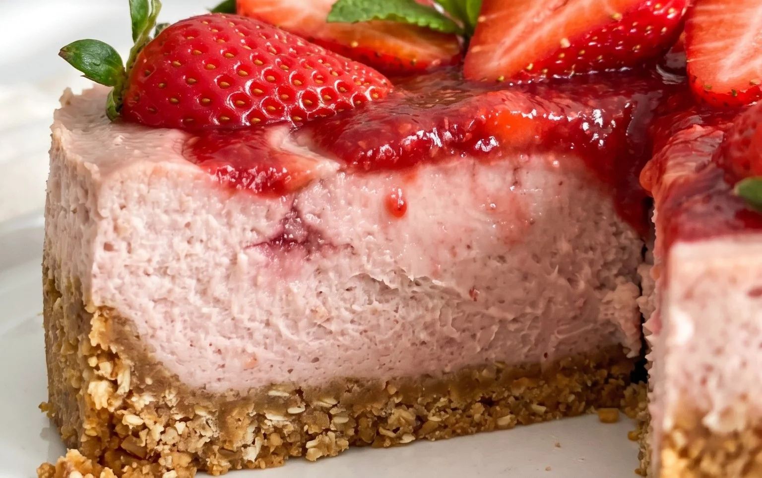 Vegan Strawberry Cheesecake