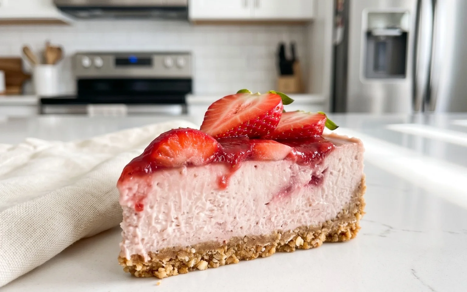 Vegan Strawberry Cheesecake