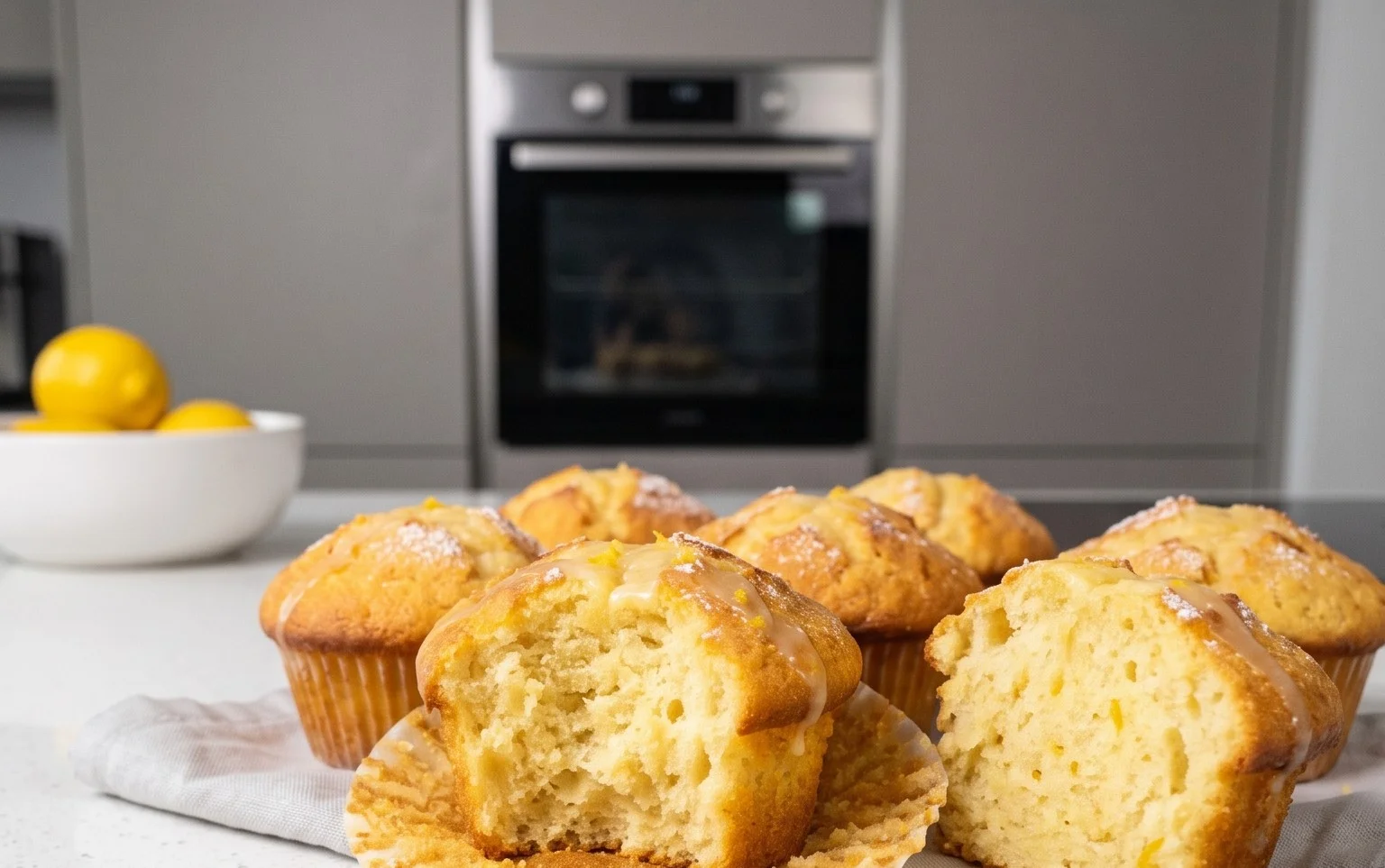 saftige Zitronen Muffins