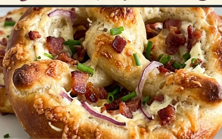 Flammkuchen Brezeln – Partysnack zum Vorbereiten