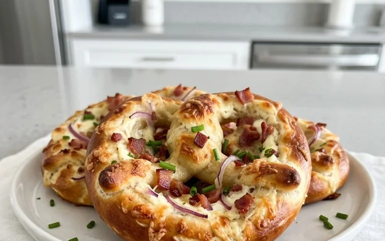 Flammkuchen Brezeln – Partysnack zum Vorbereiten