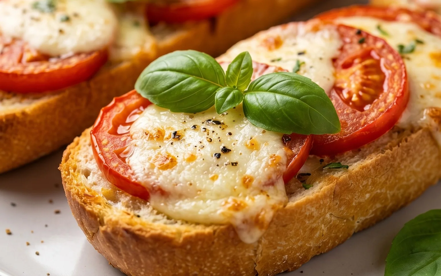 Baguettscheiben mit Tomaten & Mozzarella überbacken von Luda4ka