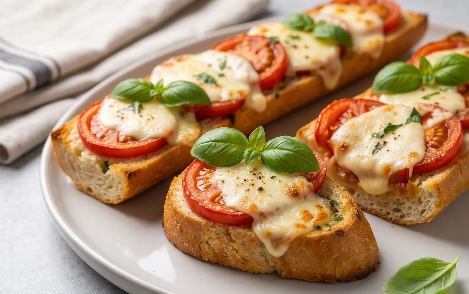 Baguettscheiben mit Tomaten & Mozzarella überbacken von Luda4ka