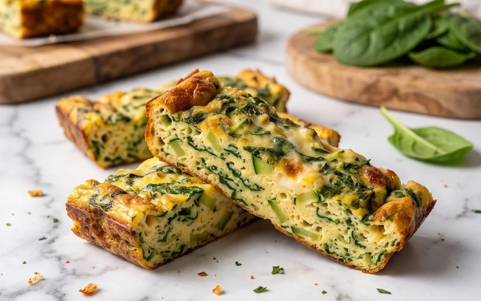 Baked Spinach Zucchini Frittata Fingers {Baby-Friendly}