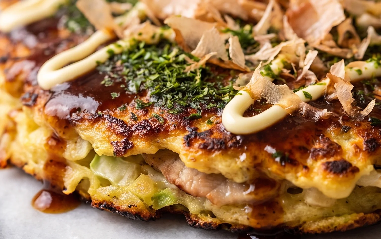 Okonomiyaki - Japanese Savoury Pancakes