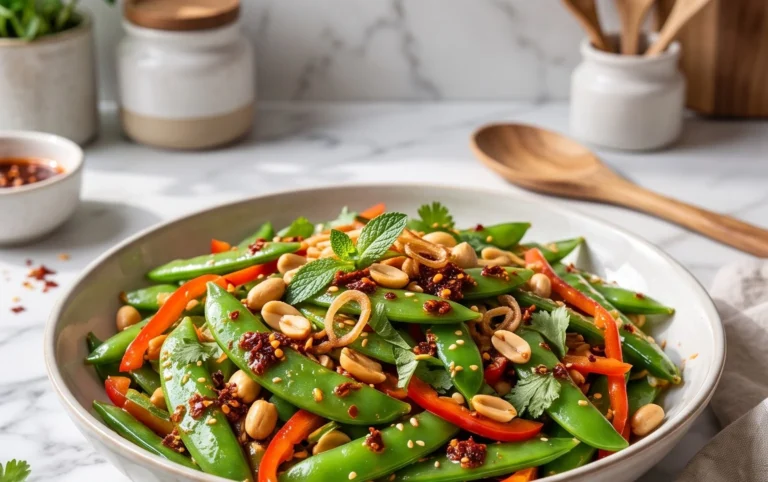 Chili Crisp Snap Pea Salad