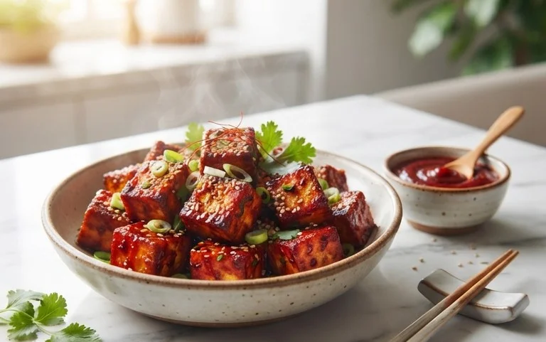 Crispy Gochujang Korean Tofu