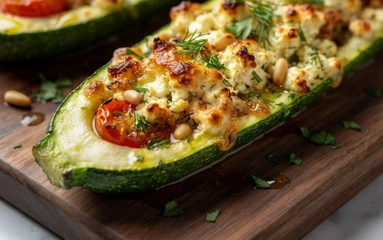 Feta Cheese Stuffed Zucchini