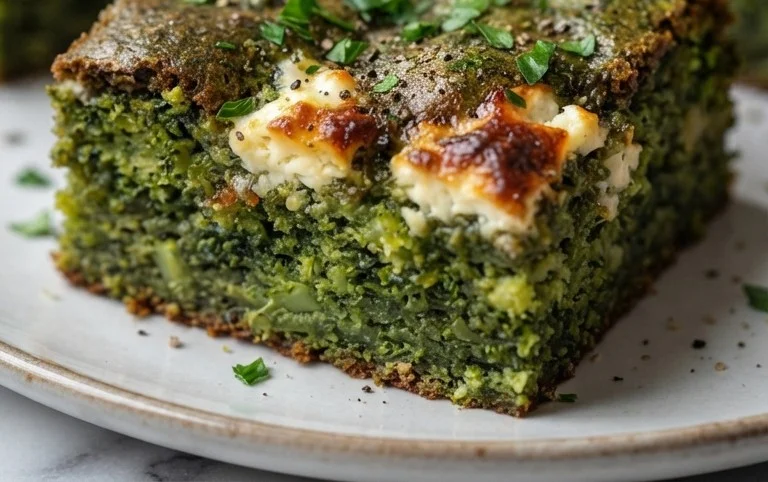 Broccoli and Feta Brownies