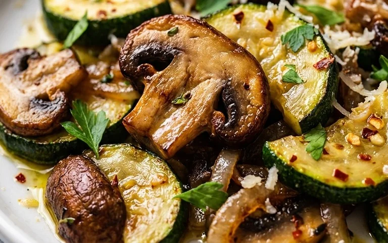 Skillet Zucchini and Mushrooms