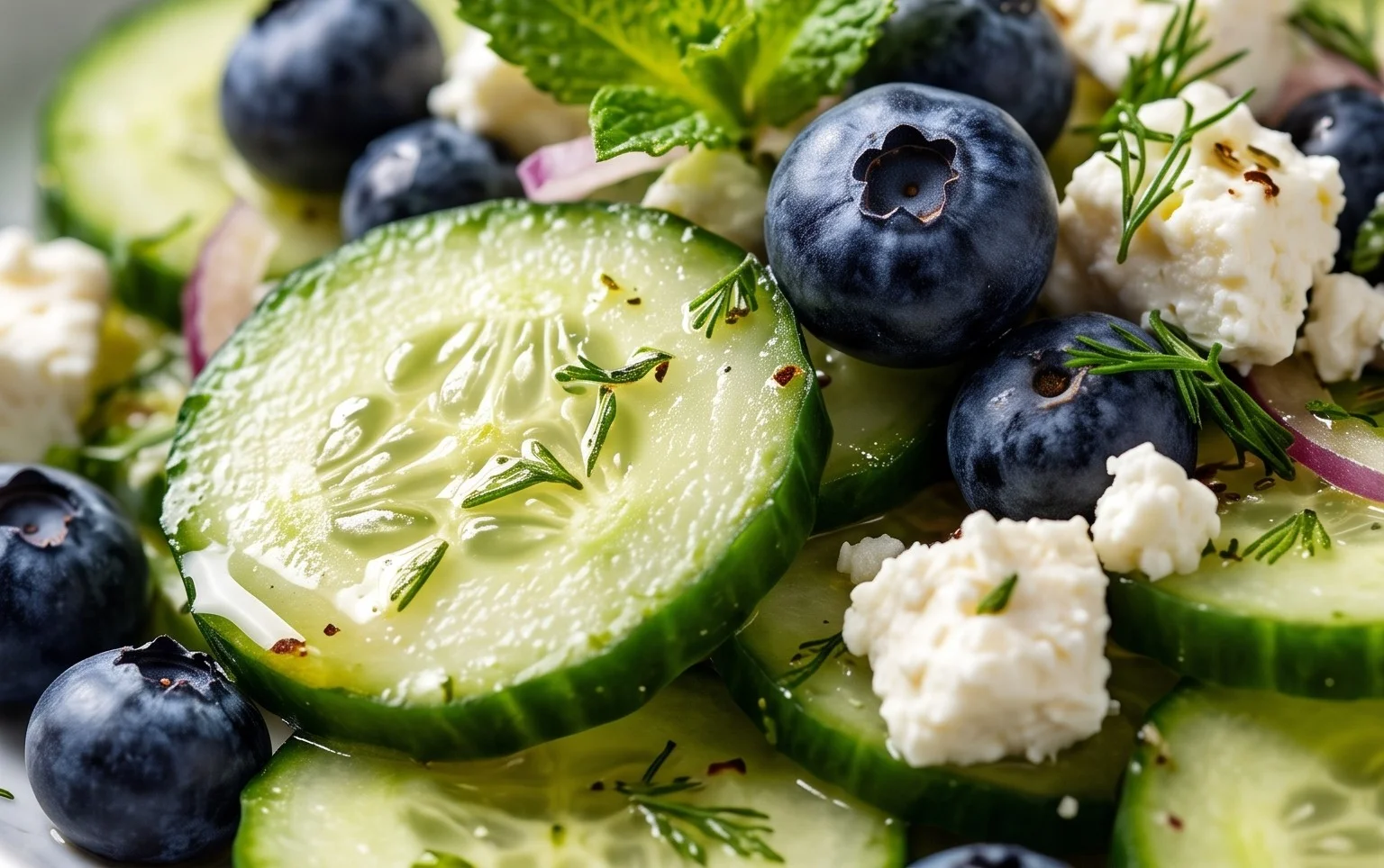 Cucumber Blueberry Salad