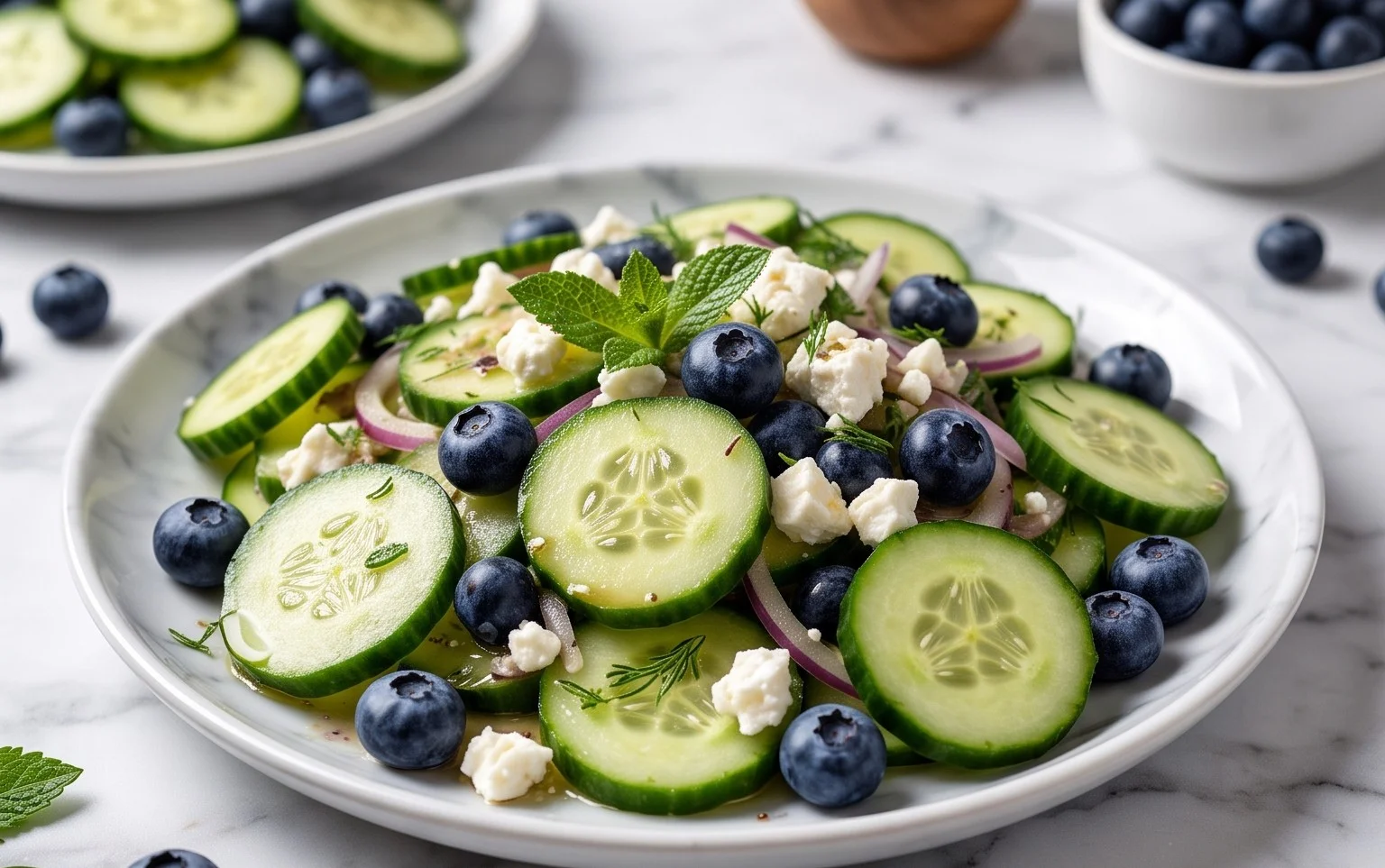 Cucumber Blueberry Salad