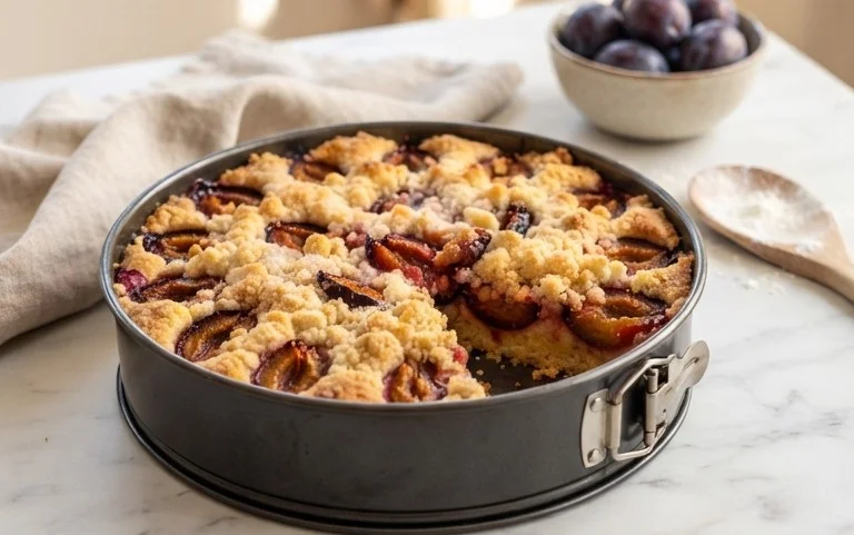 Pflaumenkuchen mit Streuseln aus der Springform Rezept