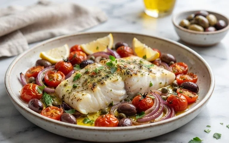 Easy Mediterranean Baked Fish Recipe - Flavorful & Quick