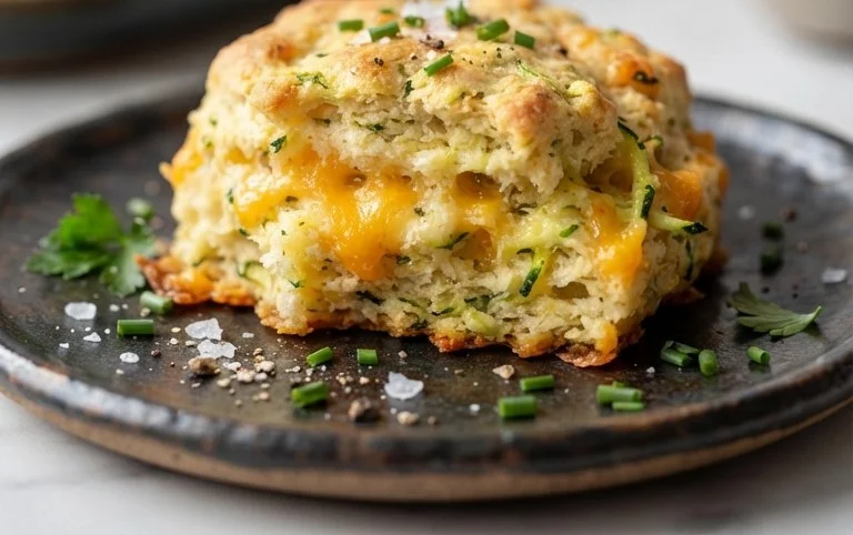 Soft and Tender Zucchini Cheddar Biscuits