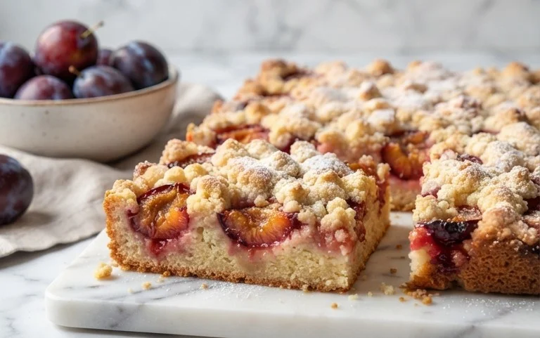 Saftiger Pflaumenkuchen vom Blech mit Streuseln von floweroma4